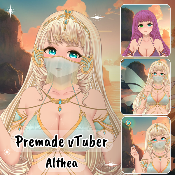 VTuber | Althea, the oriental fairy | >15 emotions / toggles | Live2d premade model for Vtube Studio, streaming on twitch, kick,youtube