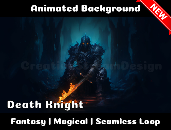 Animated Background | Death Knight | Twitch, Youtube, vTuber, Streaming, OBS, Overlay - Cute Cake Design