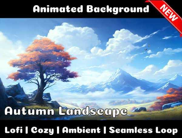 Animated Background | Autumn Landscape | Twitch, Youtube, vTuber, Streaming, OBS, Overlay