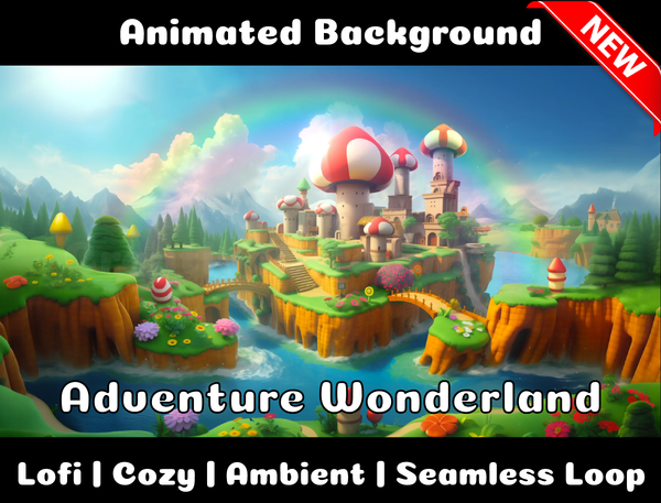 Animated Background | Adventure Wonderland | Twitch, Youtube, vTuber, Streaming, OBS, Overlay